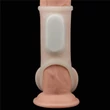 Vibrating Silk Knights Ring with Scrotum Sleeve (White) I vibrátoros péniszgyűrű
