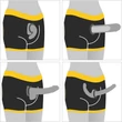 Horny Strapon Shorts XS/S (28 - 32 inch waist) boxer alsó O-gyűrűvel