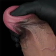 9.5'' Dual Layered Silicone Cock XXL dildó herékkel és tapadókoronggal