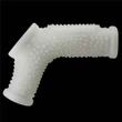 Vibrating Drip Knights Ring with Scrotum Sleeve (White) pénisz és heregyűrű
