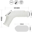 Vibrating Drip Knights Ring with Scrotum Sleeve (White) pénisz és heregyűrű