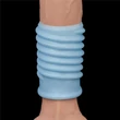 Vibrating Spiral Knights Ring Blue vibrátoros péniszgyűrű