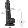 Vibrating Easy Strapon Set 7.5" Black