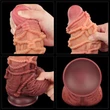 9.5'' Dual layered Platinum Silicone Cock with Rope dildó herékkel