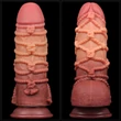 9.5'' Dual layered Platinum Silicone Cock with Rope dildó herékkel