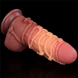 9.5'' Dual layered Platinum Silicone Cock with Rope dildó herékkel