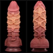 10.5'' Dual layered Platinum Silicone Cock with Rope dildó herékkel
