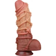 10.5'' Dual layered Platinum Silicone Cock with Rope dildó herékkel