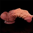 10.5'' Dual layered Platinum Silicone Cock with Rope dildó herékkel