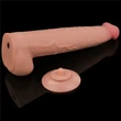 13.5'' King Sized Sliding Skin Dual Layer Dong Brown dildó herékkel