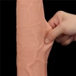13.5'' King Sized Sliding Skin Dual Layer Dong Brown dildó herékkel