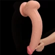 13.5'' King Sized Sliding Skin Dual Layer Dong Brown dildó herékkel