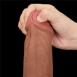 11.5'' King Sized Sliding Skin Dual Layer Dong Brown dildó