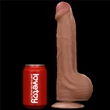 11.5'' King Sized Sliding Skin Dual Layer Dong Brown dildó
