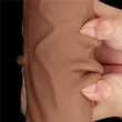 12'' King Sized Sliding Skin Dual Layer Dong Brown dildó herékkel