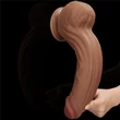 12'' King Sized Sliding Skin Dual Layer Dong Brown dildó herékkel