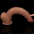 13.5'' King Sized Sliding Skin Dual Layer Dong Brown dildó herékkel