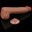 14'' King Sized Sliding Skin Dual Layer Dong Brown dildó herékkel
