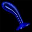 Flawless Clear Prostate Plug 6.0'' Blue tapadókorongos prosztata maszírozó