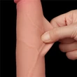 8.5'' Sliding Skin Dual Layer Dong Flesh I dildó herékkel és csúsztatható bőrrel