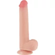 9'' Sliding Skin Dual Layer Dong Flesh dildó herékkel és csúsztatható bőrrel