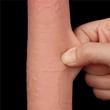 9'' Sliding Skin Dual Layer Dong Flesh dildó herékkel és csúsztatható bőrrel
