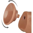 7.5'' Sliding Skin Dual Layer Dong Brown II dildó herékkel és csúsztatható bőrrel