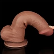 8'' Sliding Skin Dual Layer Dong Brown III dildó herékkel és csúsztatható bőrrel