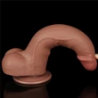 8.5'' Sliding Skin Dual Layer Dong Brown I dildó herékkel és csúsztatható bőrrel