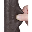 7'' Sliding Skin Dual Layer Dong Black dildó herékkel és csúsztatható bőrrel