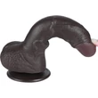 7.5'' Sliding Skin Dual Layer Dong Black I dildó herékkel és csúsztatható bőrrel
