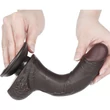 7.5'' Sliding Skin Dual Layer Dong Black I dildó herékkel és csúsztatható bőrrel