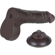 7.5'' Sliding Skin Dual Layer Dong Black III dildó herékkel és csúsztatható bőrrel