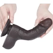 7.5'' Sliding Skin Dual Layer Dong Black III dildó herékkel és csúsztatható bőrrel