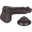 8'' Sliding Skin Dual Layer Dong Black I dildó herékkel és csúsztatható bőrrel