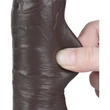 8'' Sliding Skin Dual Layer Dong Black I dildó herékkel és csúsztatható bőrrel