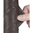 8'' Sliding Skin Dual Layer Dong Black II dildó herékkel és csúsztatható bőrrel