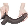 8.5'' Sliding Skin Dual Layer Dong Black I dildó herékkel és csúsztatható bőrrel