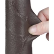 8.5'' Sliding Skin Dual Layer Dong Black I dildó herékkel és csúsztatható bőrrel