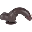 8.5'' Sliding Skin Dual Layer Dong Black II dildó herékkel és csúsztatható bőrrel