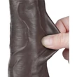 8.5'' Sliding Skin Dual Layer Dong Black II dildó herékkel és csúsztatható bőrrel