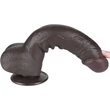 9.5'' Sliding Skin Dual Layer Dong Black dildó herékkel és csúsztatható bőrrel