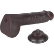 9.5'' Sliding Skin Dual Layer Dong Black dildó herékkel és csúsztatható bőrrel