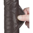 9.5'' Sliding Skin Dual Layer Dong Black dildó herékkel és csúsztatható bőrrel