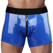 Chic Strap-On shorts S/M (32 - 35 inch waist) Blue boxer alsó O-gyűrűvel