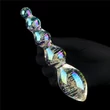 Glow-in-the-dark Twilight Gleam Glass Dildo-Tantalizing Orbs fenékdugó világító