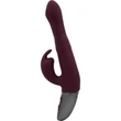 TITANZ 8.5" SILICONE RECHARGEABLE VIBRATOR IN RUBINE RED g-pont és csiklóizgató vibrátor