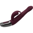 TITANZ 8.5" SILICONE RECHARGEABLE VIBRATOR IN RUBINE RED g-pont és csiklóizgató vibrátor
