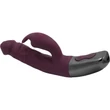TITANZ 7" SILICONE RECHARGEABLE VIBRATOR IN RUBINE RED bordázott felületű g-pont és csiklóizgató vibrátor