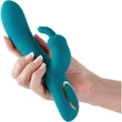 Obsessions - Hera  - Dark Green nyuszi formájú csikló és g-pontos vibrátor